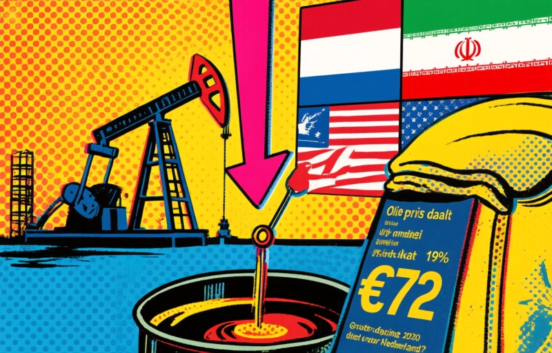 Olieprijs daalt 19% in mei door hoop op wapenstilstand