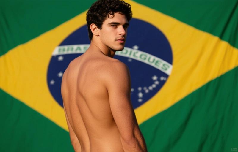 Visuelle Darstellung von Brasilianisches Model Lukas Rodrigues