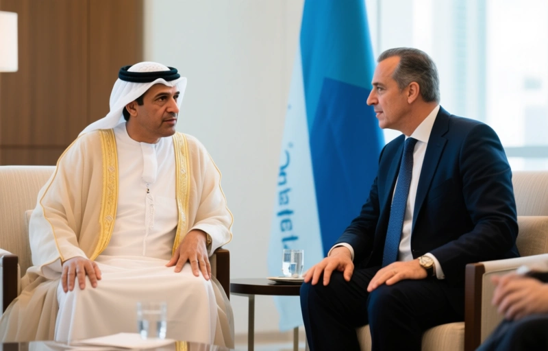 Visual representation of Dubai IMF Talks Boost Economic Ties