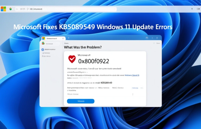 Visual representation of Microsoft Fixes KB5089549 Windows 11 Update Errors