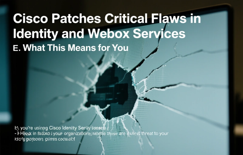 Visual representation of Cisco Patches Critical Flaws in Identity and Webex Services