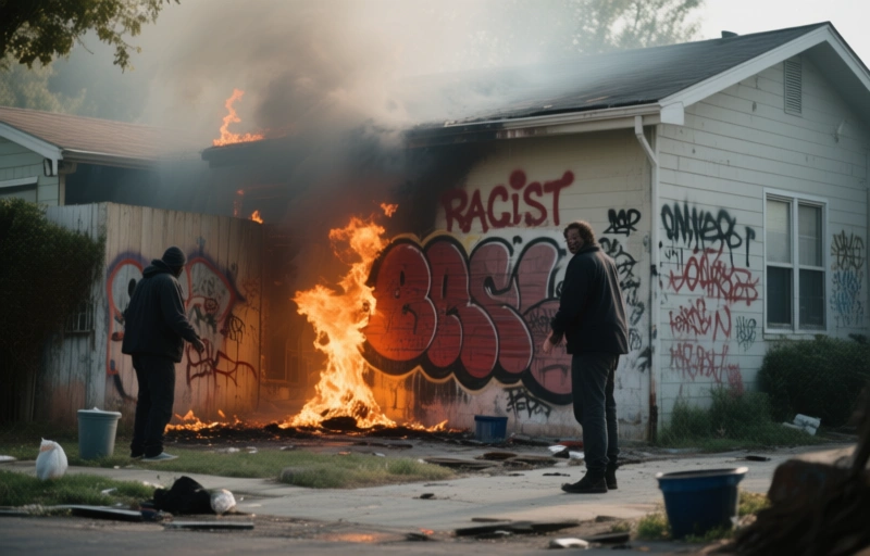 Racist Graffiti and Fire: Owners Suspect Arson