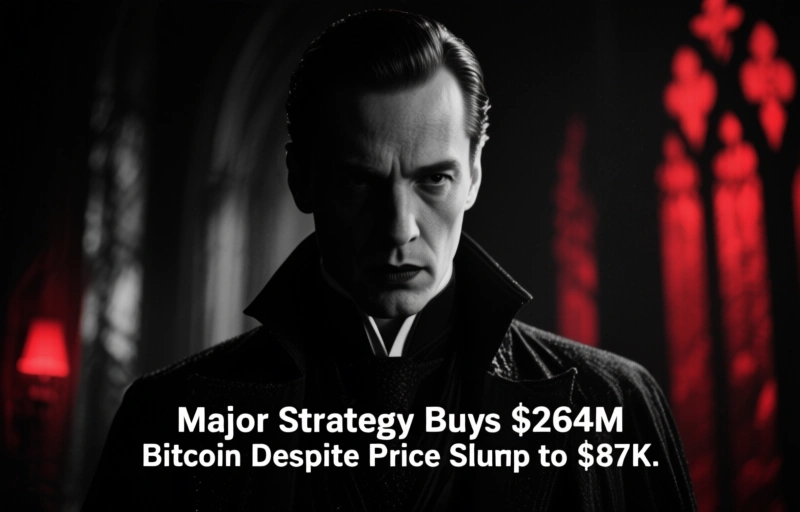 Major Strategy Buys $264M Bitcoin Despite Price Slump to $87K