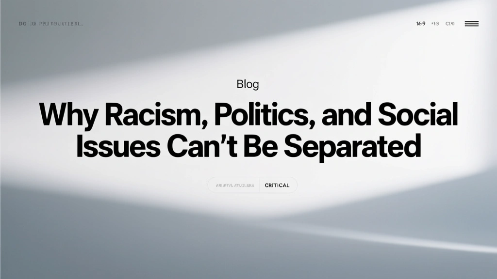 Why Racism, Politics, and Social Issues Can't Be Separated