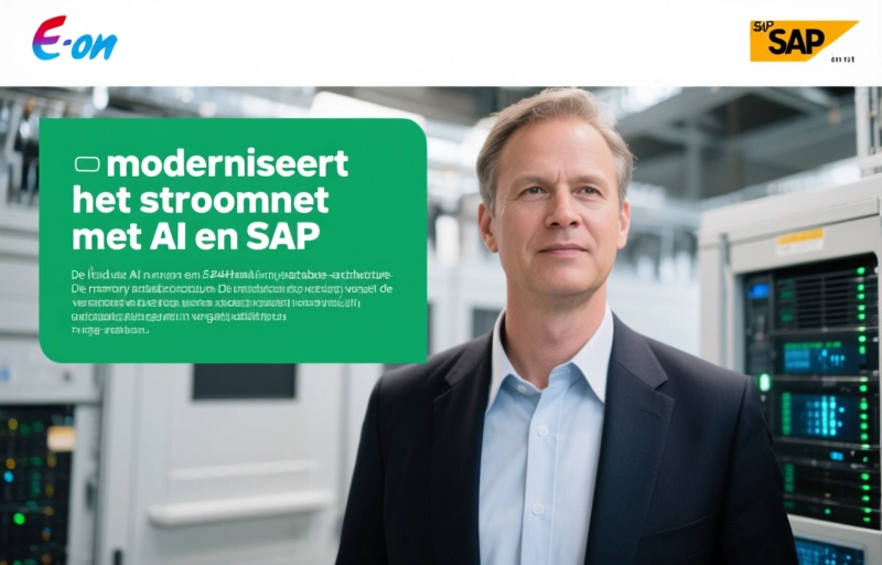 Visuele weergave van E.ON moderniseert het stroomnet met AI en SAP