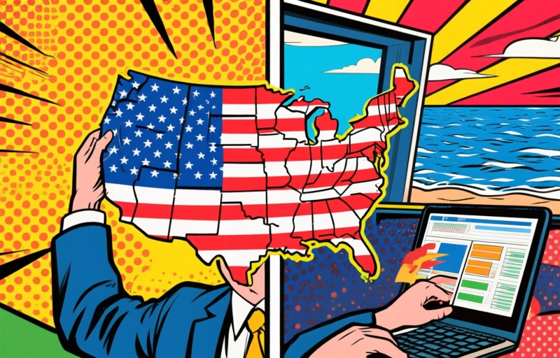 Visuele weergave van Aziatische aandelen verslaan VS