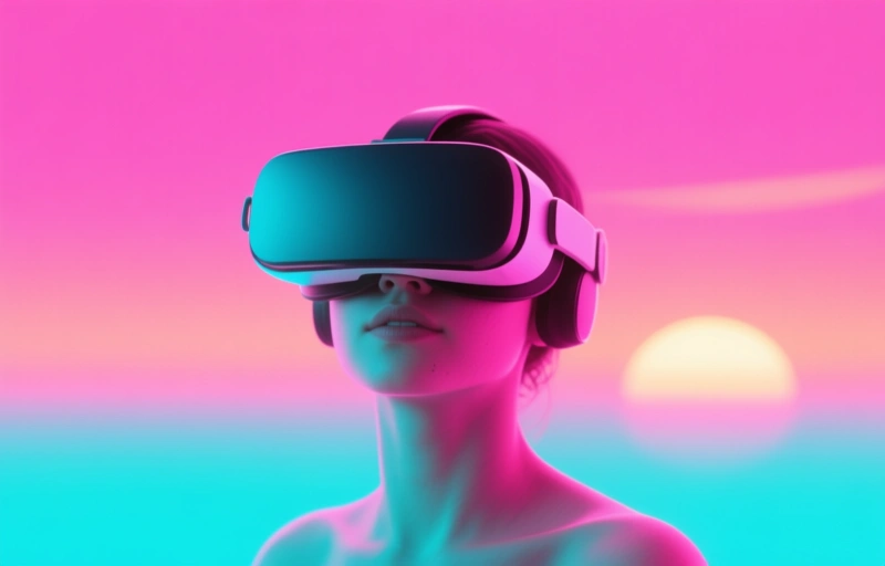 Visual representation of VR and AI