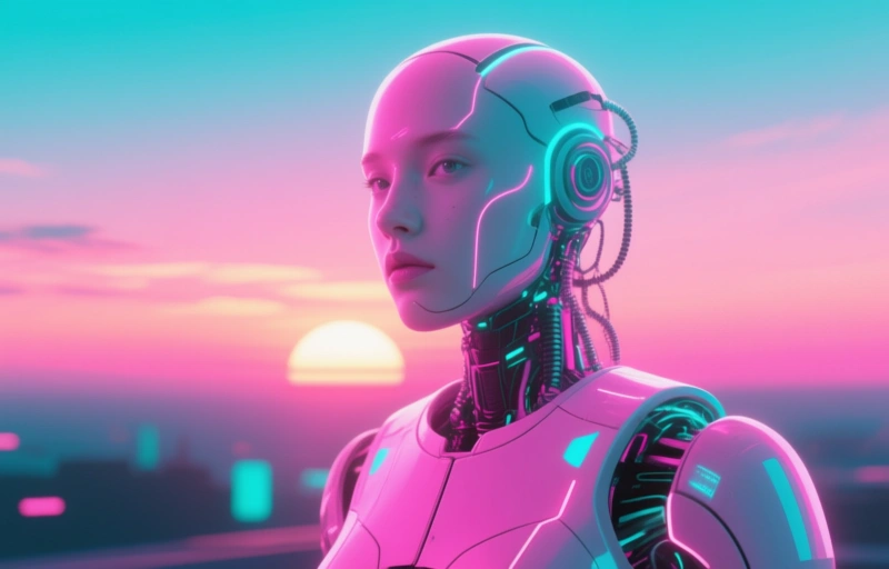 Visual representation of VR and AI
