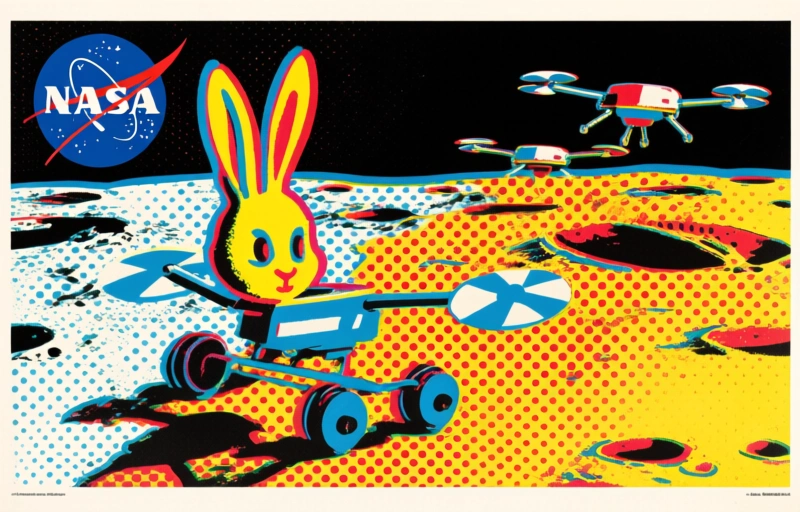 NASA's Rabbit-Like Moon Drones Scout Base Site