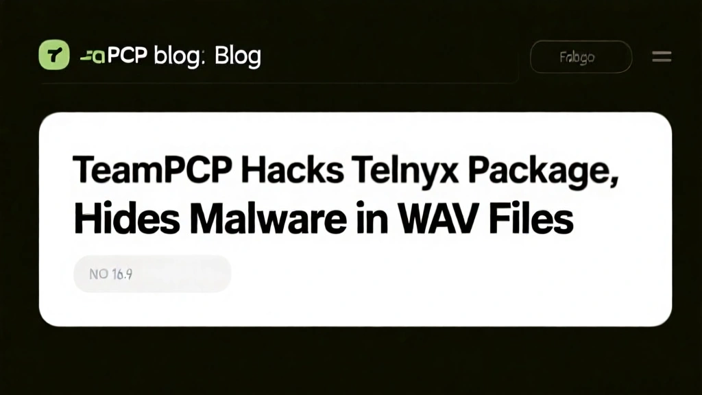 TeamPCP Hacks Telnyx Package, Hides Malware in WAV Files