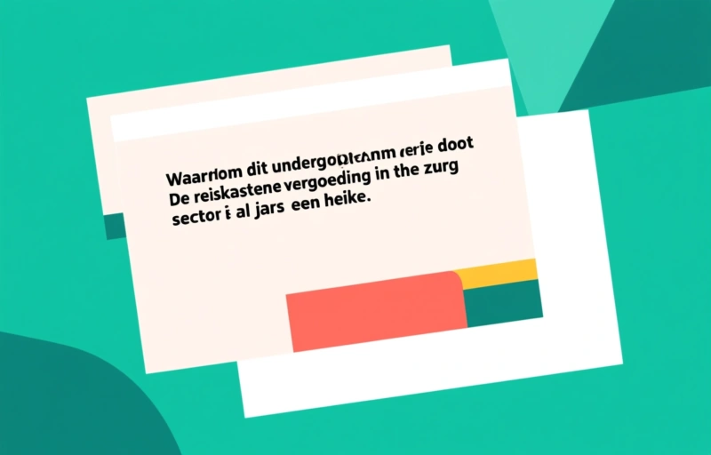 Visuele weergave van Reiskostenvergoeding in de zorg