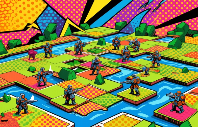 Visual representation of Real-Time Polygon Clipping for Godot Strategy Games