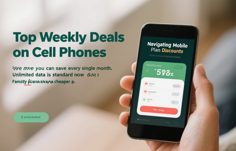 Visual representation of Top Weekly Deals on Cell Phones and Mobile Plans