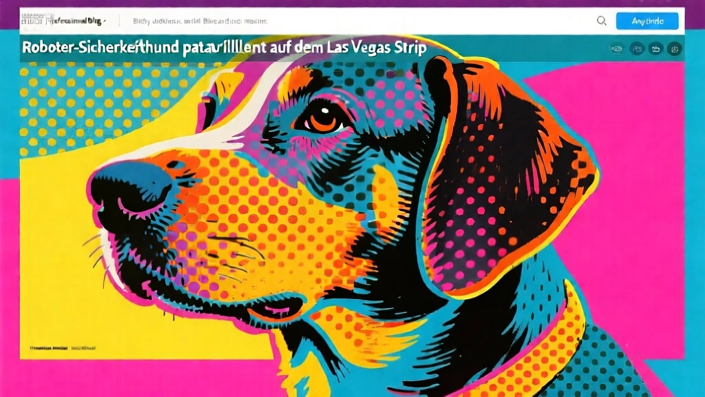 Roboter-Sicherheitshund patrouilliert auf dem Las Vegas Strip