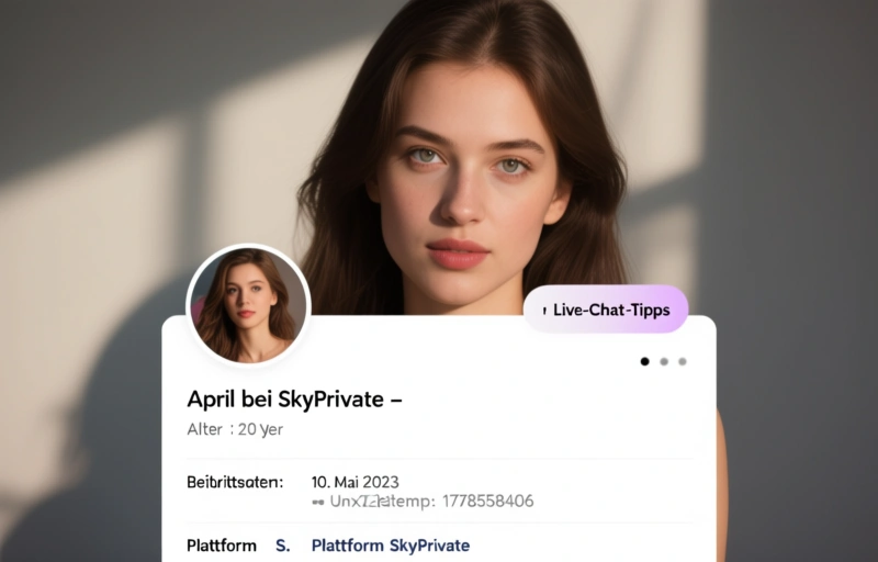 Visuelle Darstellung von April bei SkyPrivate – Profil und Live-Chat-Tipps