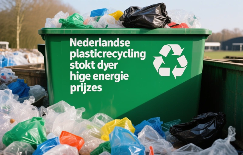 Visuele weergave van Nederlandse plasticrecycling stokt door hoge energieprijzen