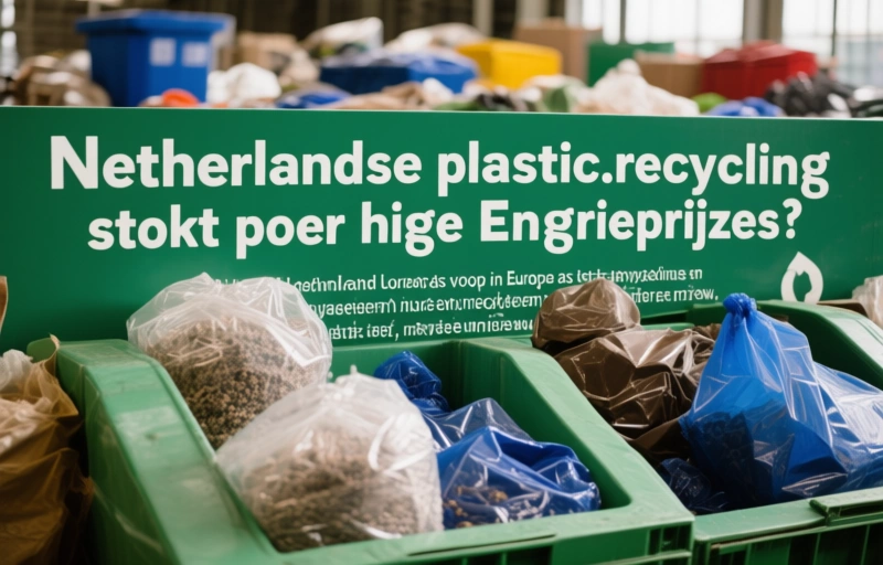 Visuele weergave van Nederlandse plasticrecycling stokt door hoge energieprijzen