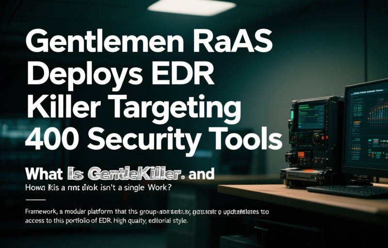 Visual representation of Gentlemen RaaS Deploys EDR Killer Targeting 400 Security Tools
