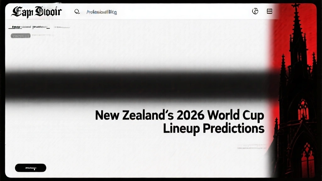 New Zealand's 2026 World Cup Lineup Predictions