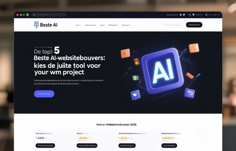 Visuele weergave van Beste AI-websitebouwers