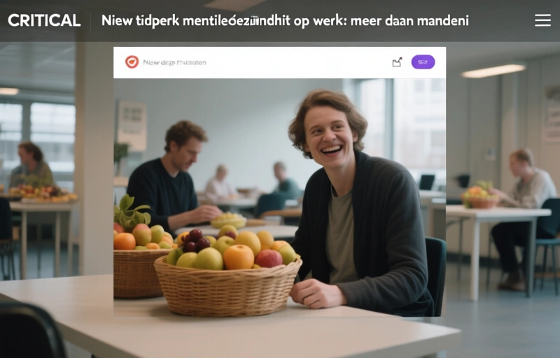 Nieuw tijdperk mentale gezondheid op werk: meer dan fruitmanden