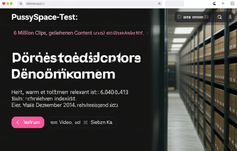 Visuelle Darstellung von PussySpace-Test