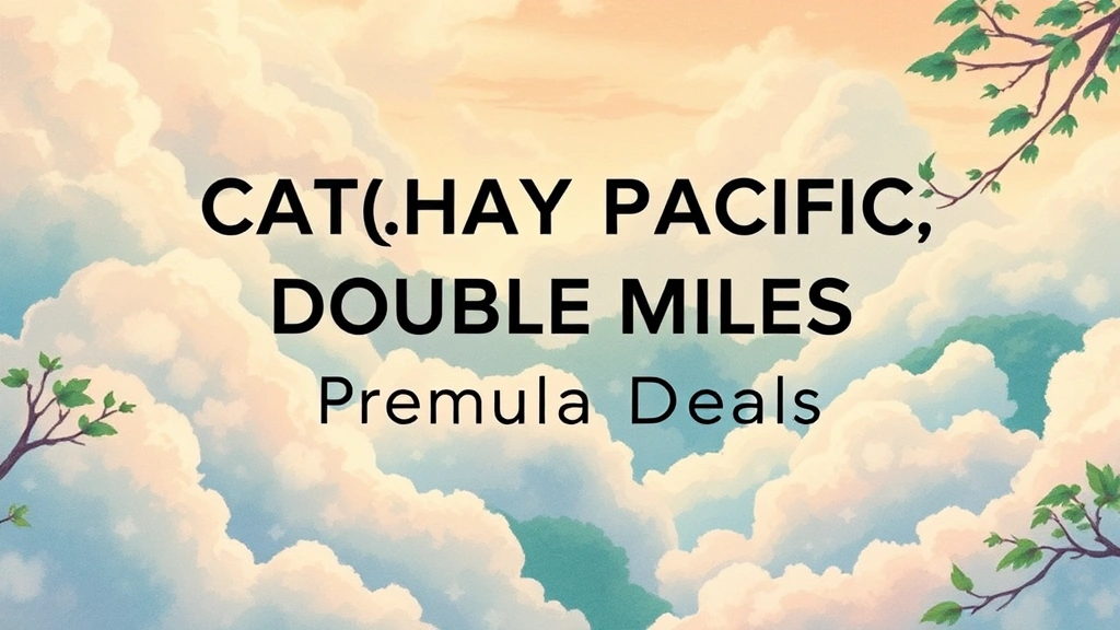 Cathay Pacific Double Miles: Hong Kong Premium Flights Deal