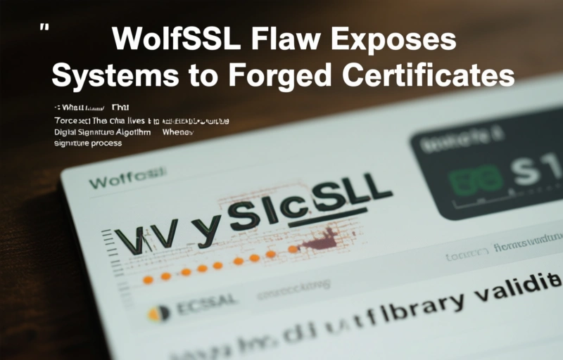 Visual representation of WolfSSL Flaw Exposes Systems to Forged Certificates