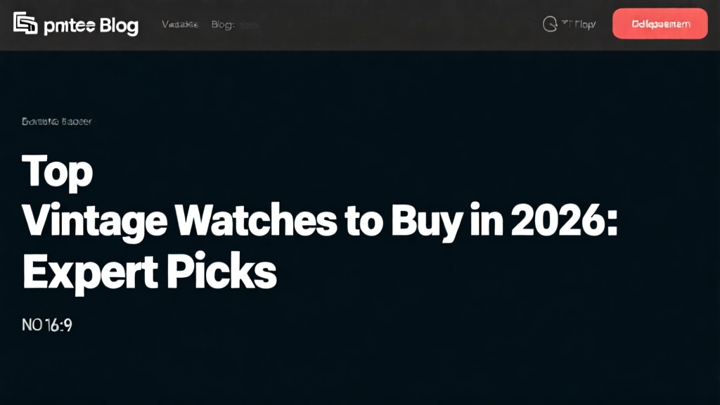 Top Vintage Watches to Buy in 2026: Expert Picks