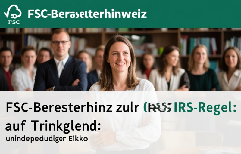 Visuelle Darstellung von FSC-Beraterhinweis zur IRS-Regel