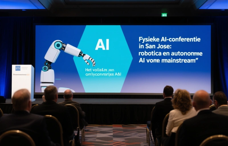Visuele weergave van Fysieke AI-conferentie in San Jose