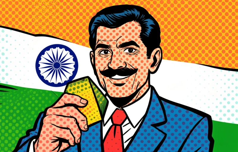 Visuele weergave van Rentestijging India