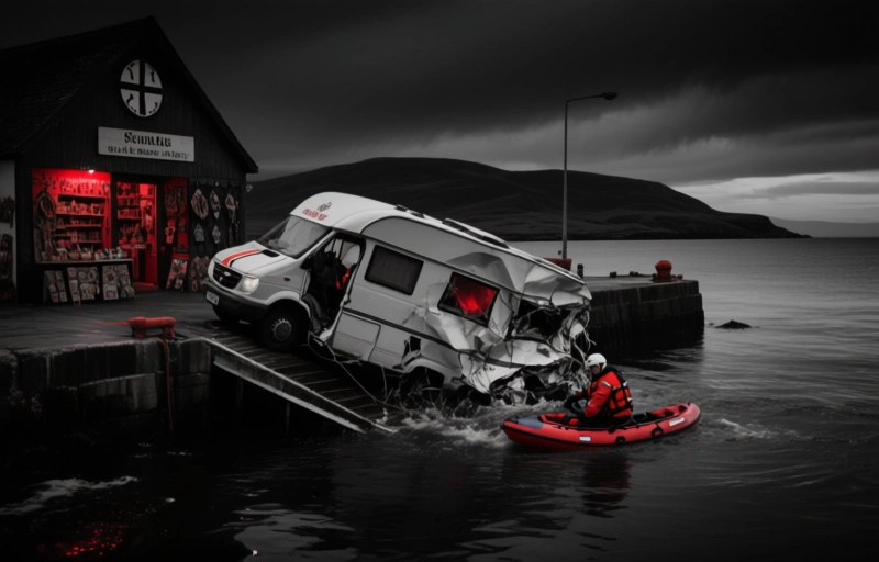 Skye Campervan Plunge: RNLI Rescue at Harbour Slipway
