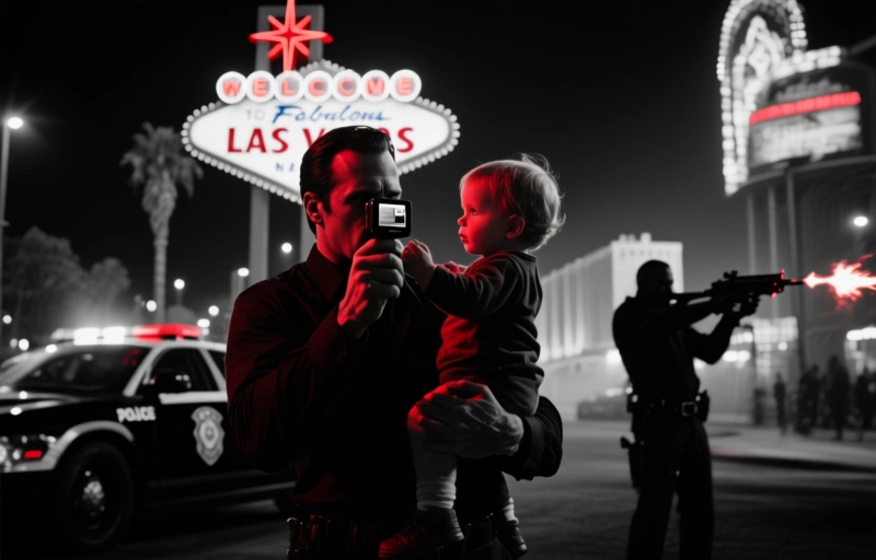 Bodycam zeigt Mann mit Kleinkind vor Polizeischüssen in Las Vegas