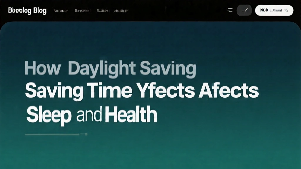 How Daylight Saving Time Affects Your Sleep and Health