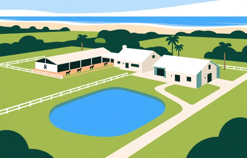 Naples Horse Farm on 20 Acres with Barn & Arena