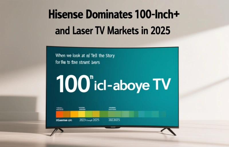 Visual representation of Hisense Dominates 100-Inch+ and Laser TV Markets in 2025