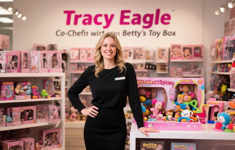 Visuelle Darstellung von Tracy Eagle wird Co-Chefin von Betty's Toy Box