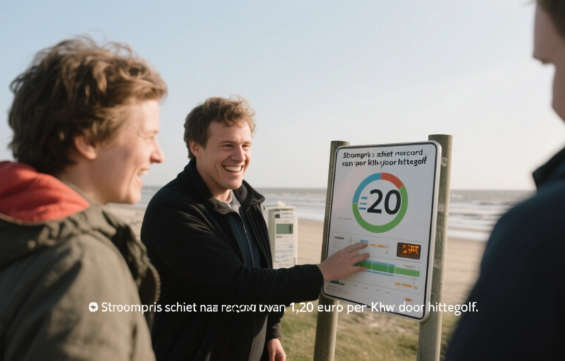 Stroomprijs schiet naar record van 1,20 euro per kWh door hittegolf