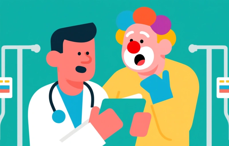 Visuele weergave van CliniClowns onder vuur