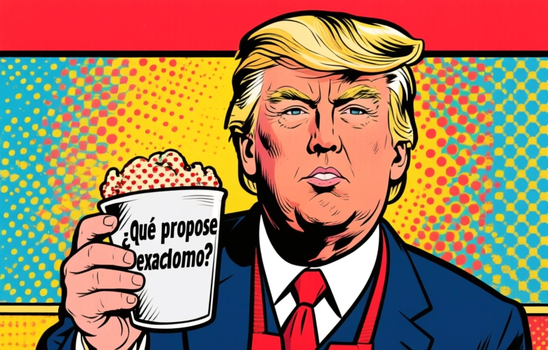 Representación visual de Trump y las propinas en Las Vegas
