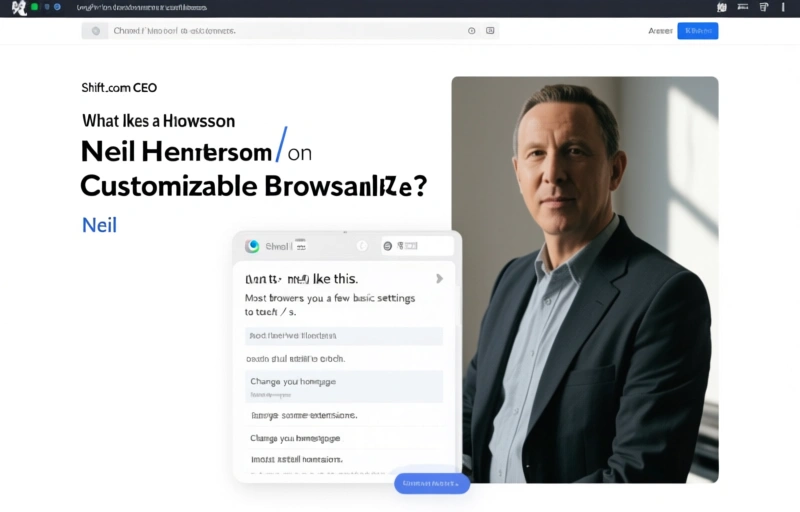 Visual representation of Shift.com CEO Neil Henderson on Customizable Browsers