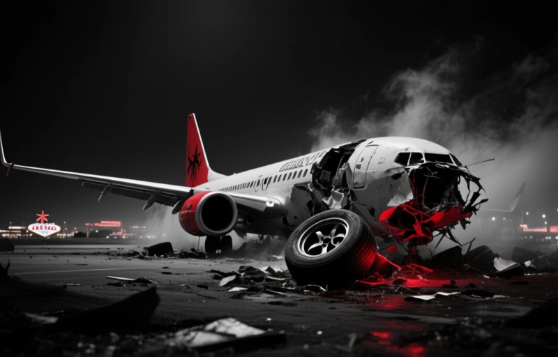 Шокирующее видео: Шина оторвалась у самолета при взлете в Лас-Вегасе