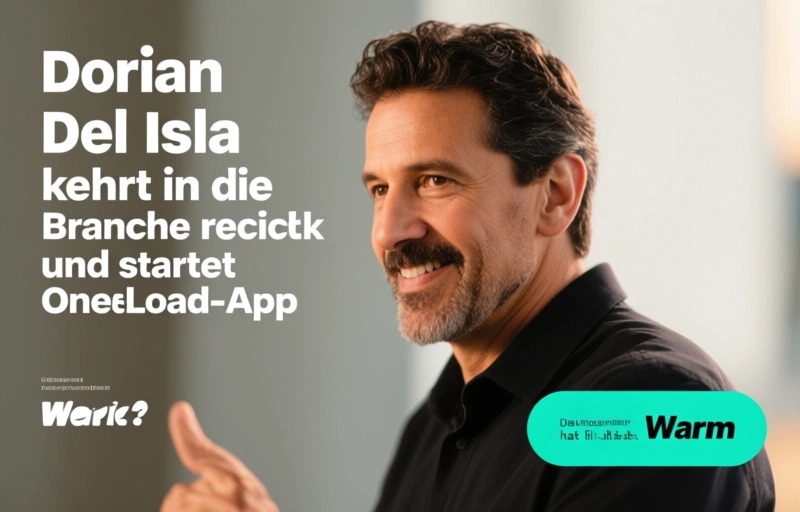 Visuelle Darstellung von Dorian Del Isla kehrt in die Branche zurück und startet OneLoad-App