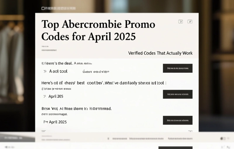Visual representation of Top Abercrombie Promo Codes for April 2025