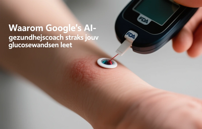 Visuele weergave van Waarom Google's AI-gezondheidscoach straks jouw glucosewaarden leest