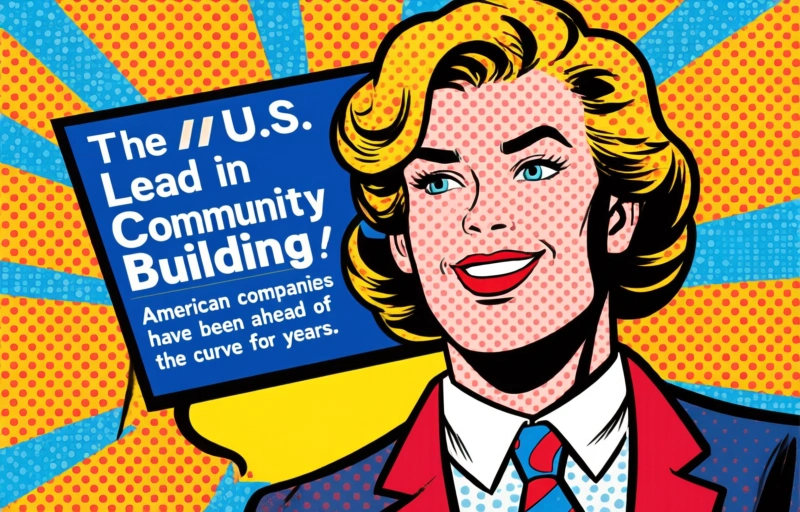 Visual representation of European vs US Social Media Community Building
