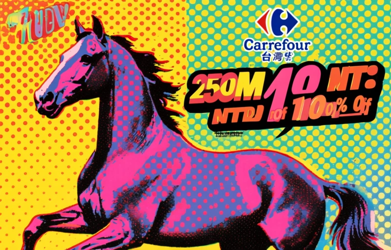 Carrefour Taiwan's 250M NTD Horse Promotion: 4 Waves of 10% Off