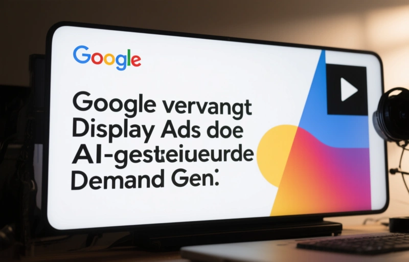 Visuele weergave van Google vervangt Display Ads door AI-gestuurde Demand Gen