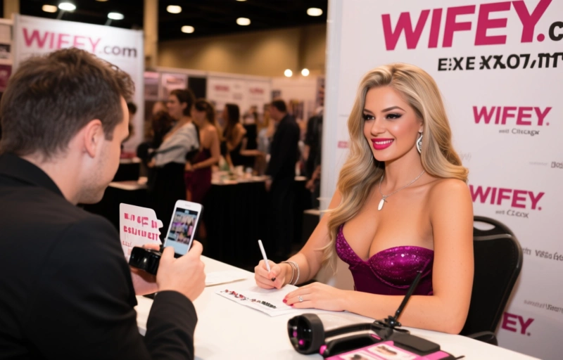 Visuelle Darstellung von WIFEY.com auf der EXXXOTICA Chicago mit Serenity Cox